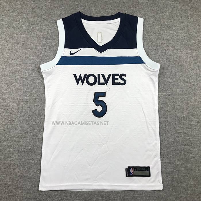 Camiseta Nino Minnesota Timberwolves Anthony Edwards NO 5 Association 2022-23 Blanco